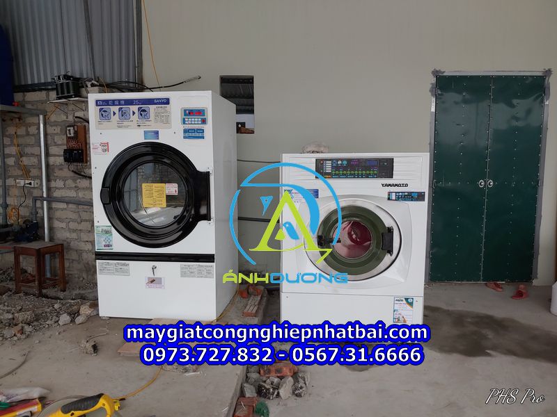 Lắp đặt máy giặt công nghiệp cũ nhật bãi tại Đông Triều